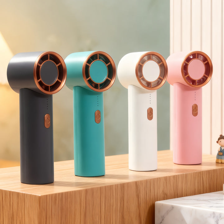 Women's portable mini fan with ergonomic design Bowlift