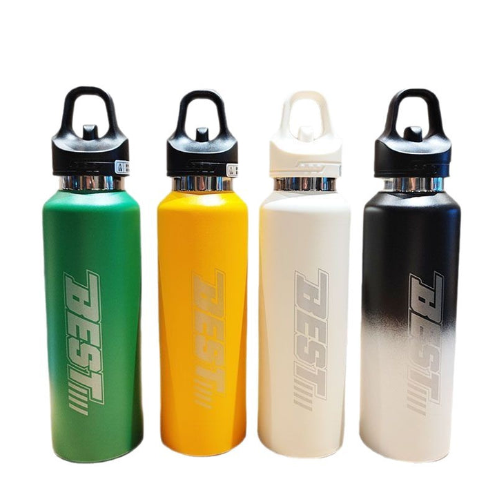 Women's sustainable stainless steel water bottle with leak-proof lid and handle Bowlift