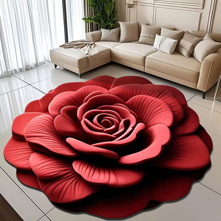 Floral Texture Area Rug