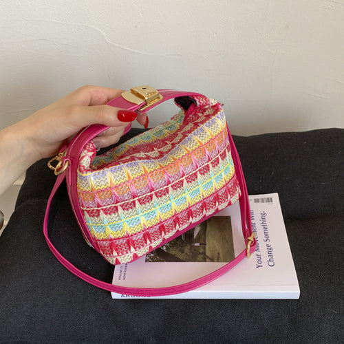 Textured Handwoven Mini Crossbody Bag Bowlift