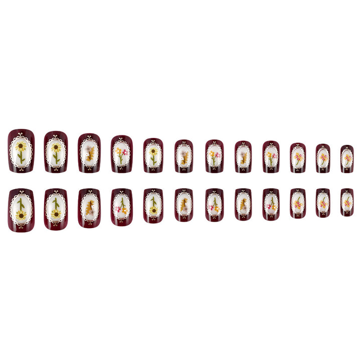 Floral Art Gel Nail Set Bowlift