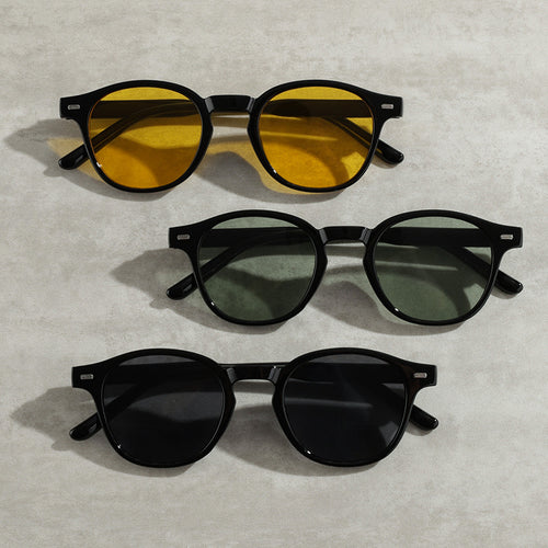 Vintage-Inspired Round Frame Sunglasses Bowlift