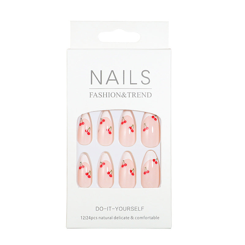 Artistic Cherry Blossom Press-On Nails Bowlift