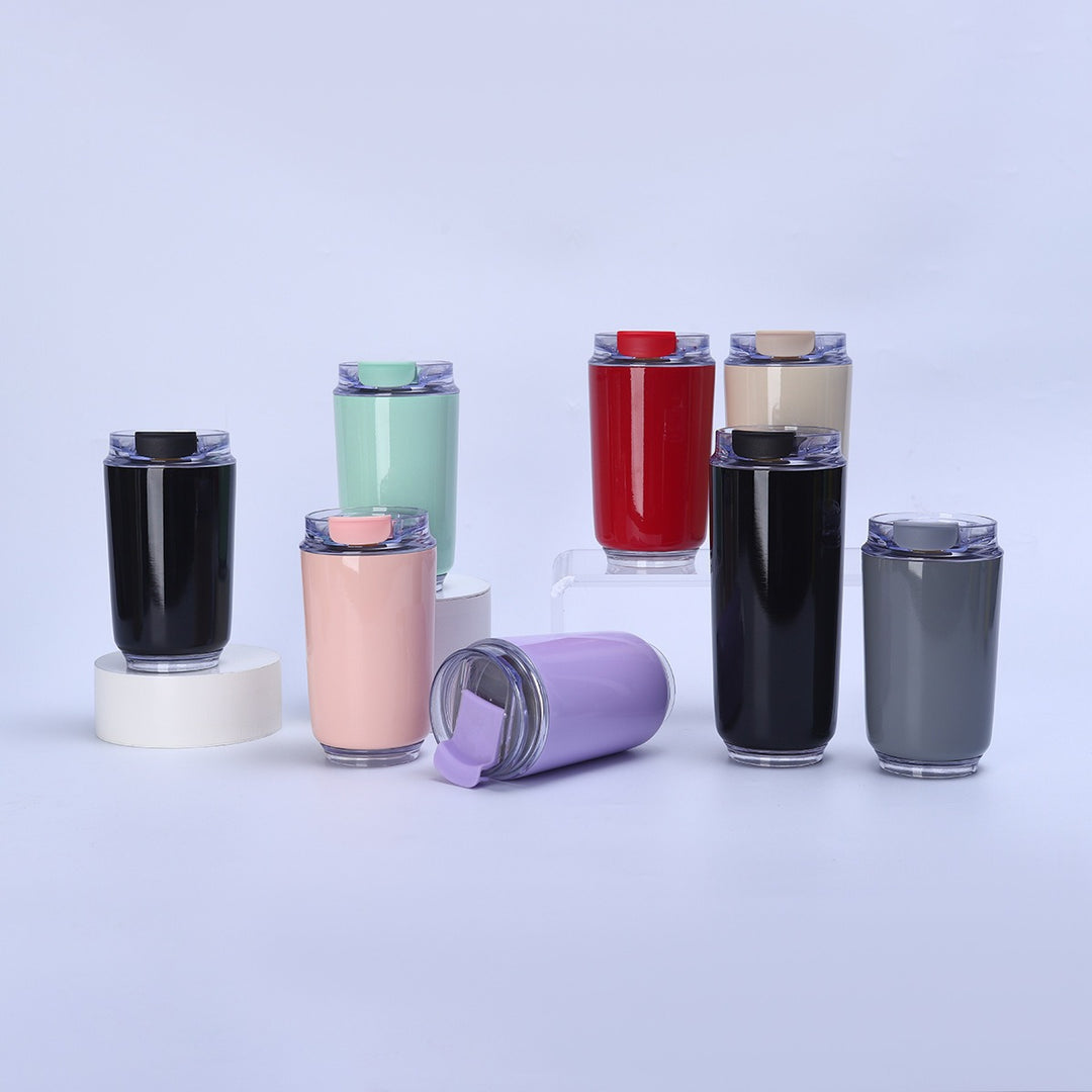 Ladies elegant insulating cup with thoughtfully designed drinking lid Bowlift