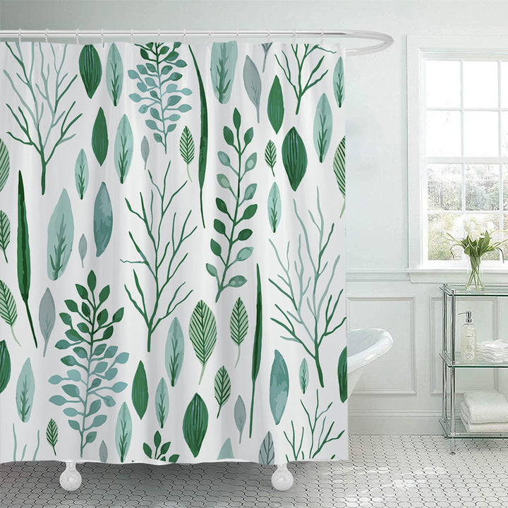 Botanical Illustration Shower Curtain Bowlift