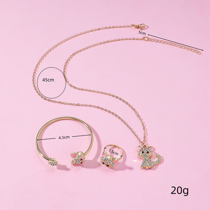 Playful Cat Jewelry Set Bowlift