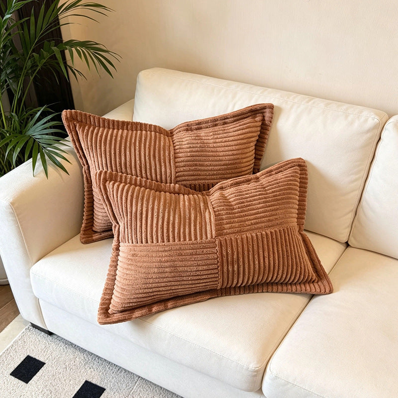 Textured Ribbed Throw Pillow