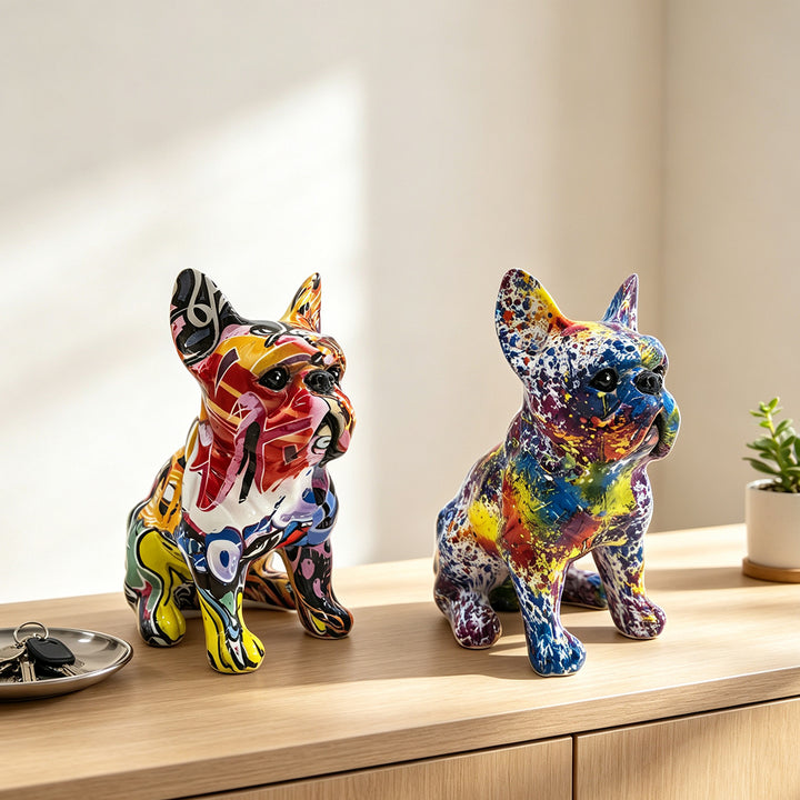 Decorative figure of a French Bulldog Bowlift
