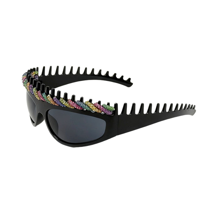 Ladies sporty sunglasses with intricate design and sparkling accents Bowlift