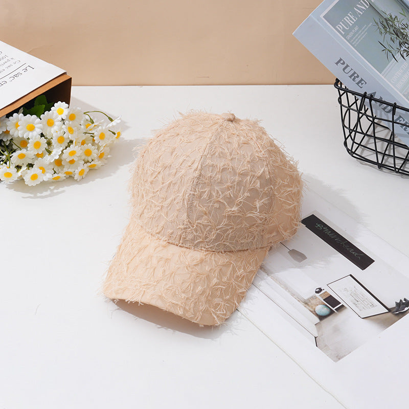 Women's Embroidered Textured Baseball Cap Bowlift
