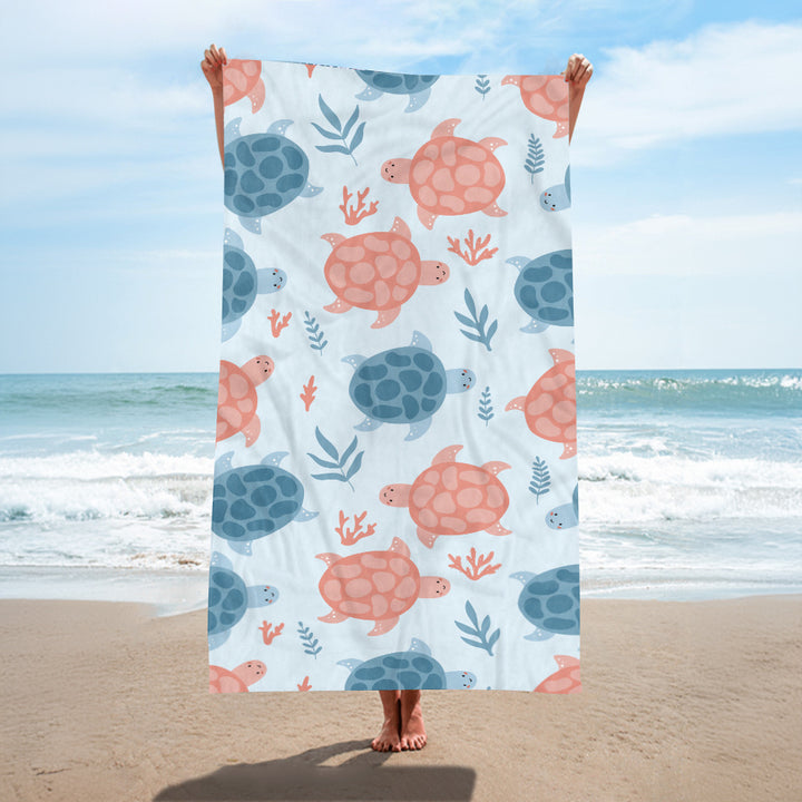 Beach towel with creative turtle design Bowlift