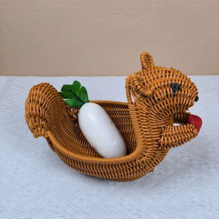 Whimsical Squirrel Decorative Basket Bowlift