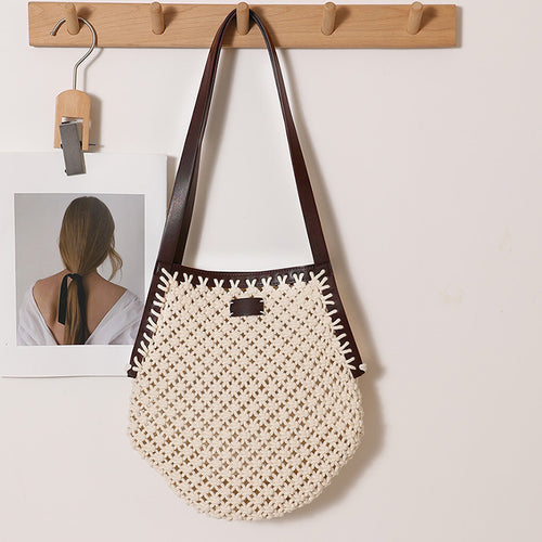 Hand-knotted tote bag with sturdy leather handles Bowlift