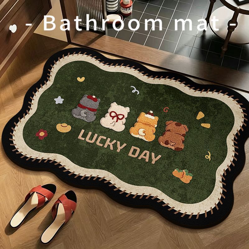 Playful Cartoon Bath Mat Bowlift