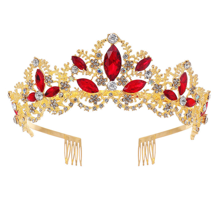 Ladies Glamorous Tiara with Sparkling Crystal Decorations Bowlift