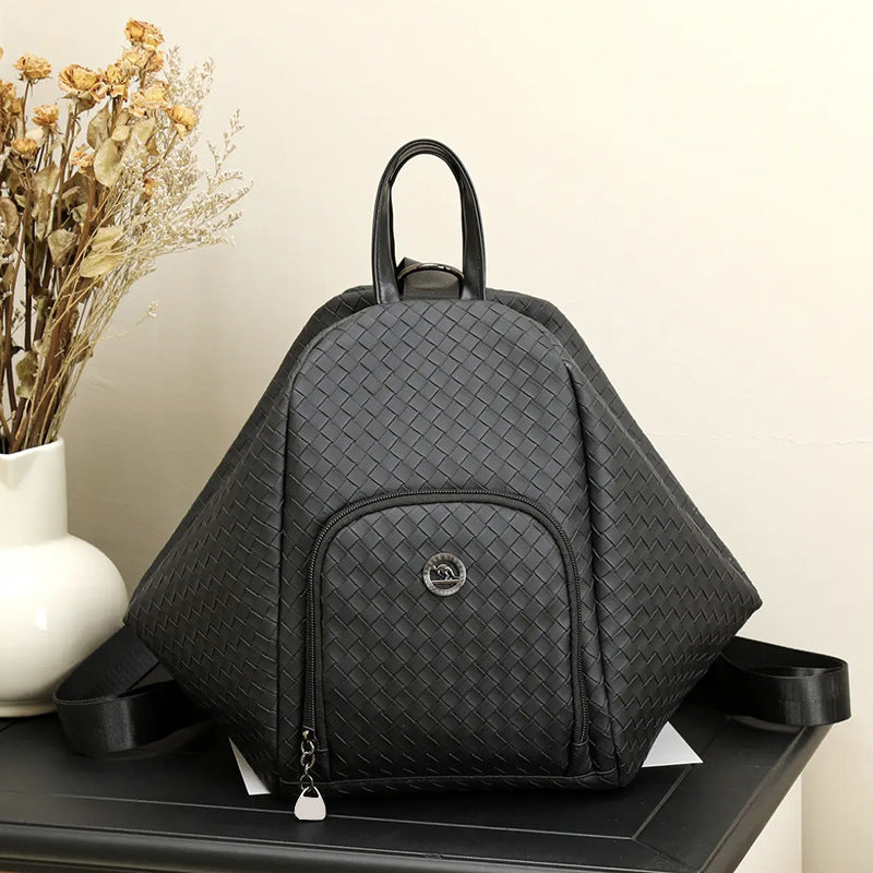 Woven Design Backpack Bowlift