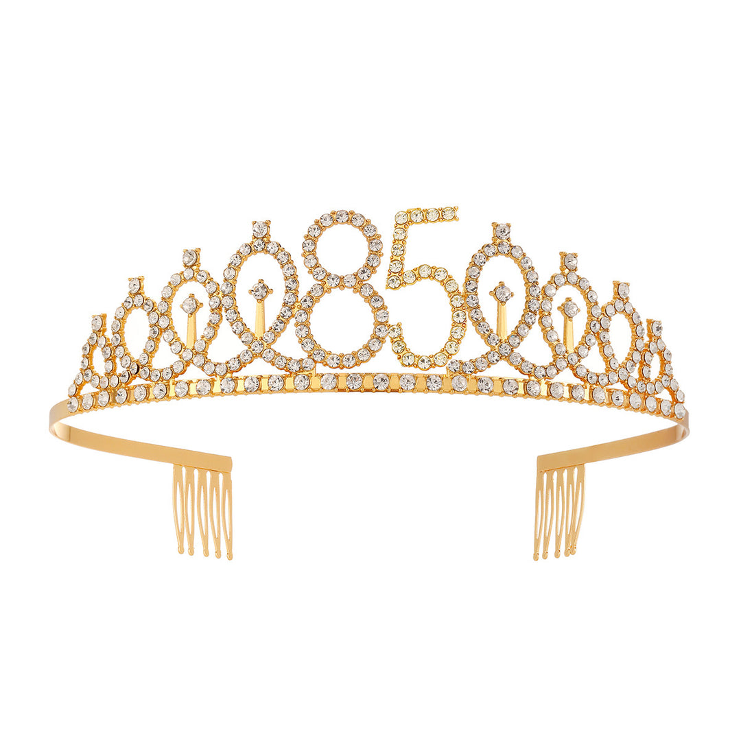 Women's Crystal-Embellished Tiara with Elegant Design Bowlift