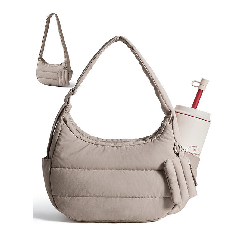 Comfortable shoulder bag with practical additional function Bowlift