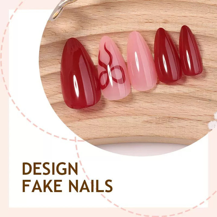 Acrylic nail set with luxurious shine and playful design accents Bowlift