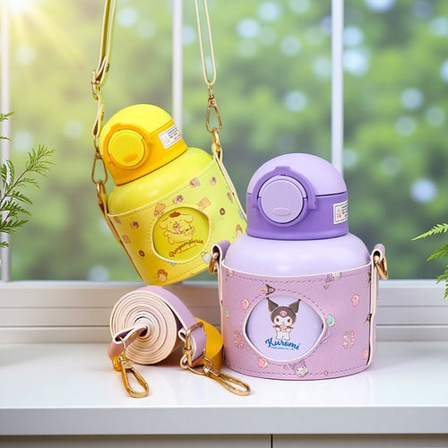 Ladies Insulated Water Bottle with Cute Design and Adjustable Carrying System Bowlift