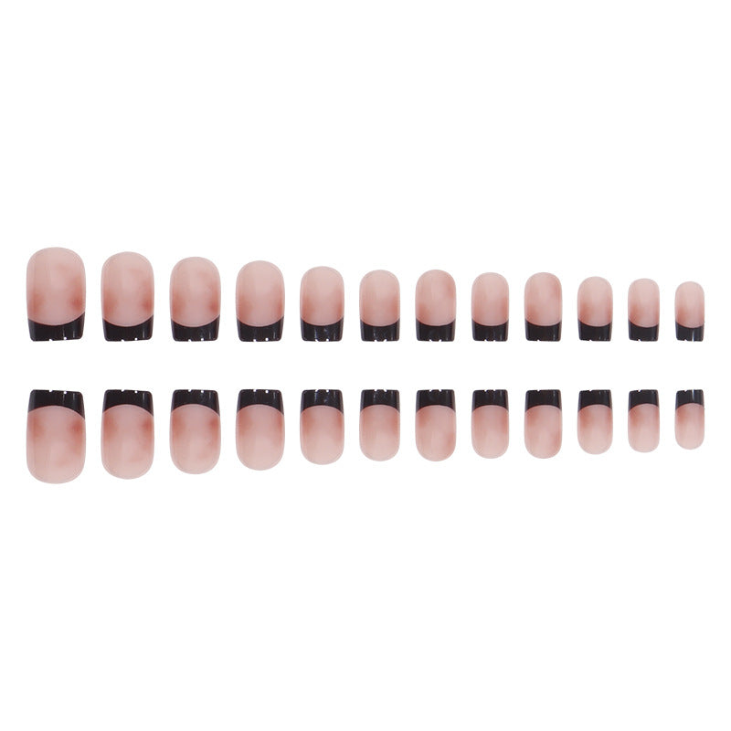 Elegant Ombre French Tip Press-On Nails Bowlift