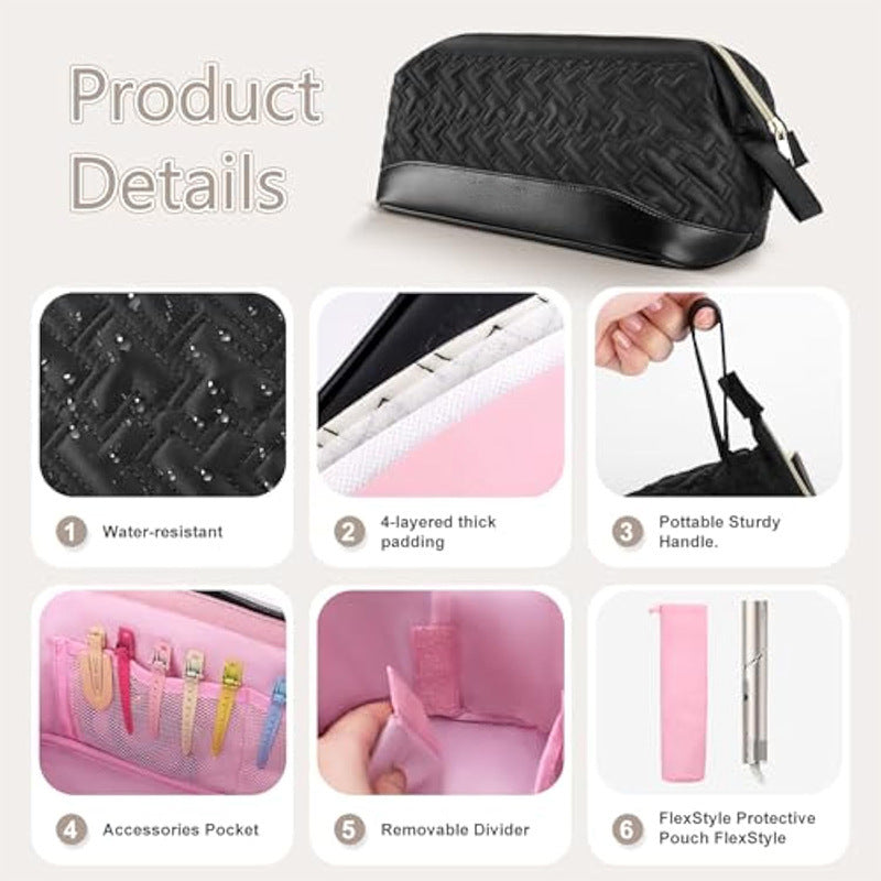 Cosmetic Organizer Bag with Multifunctional Compartments Bowlift