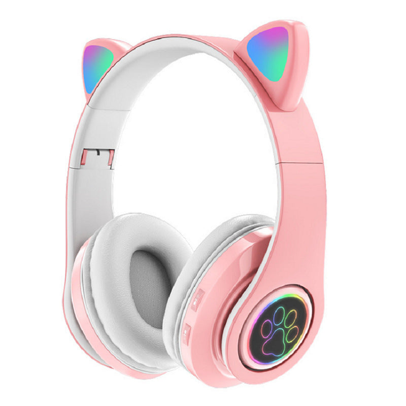 Wireless Over-Ear Headphones with Rgb Light Effects Bowlift