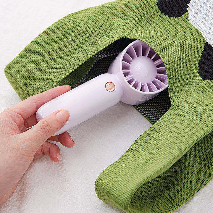 Adorable Cartoon-Themed Handheld Fan Bowlift