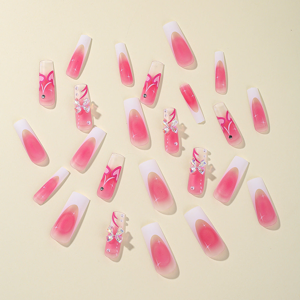 Creative 3D Heart-Design Nail Art Extensions Bowlift
