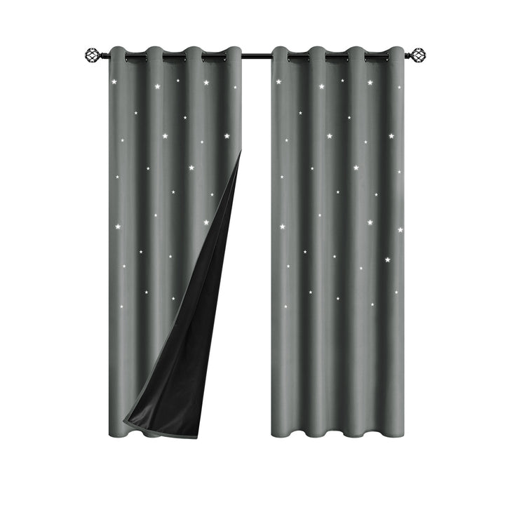 Elegant Star Patterned Blackout Curtains