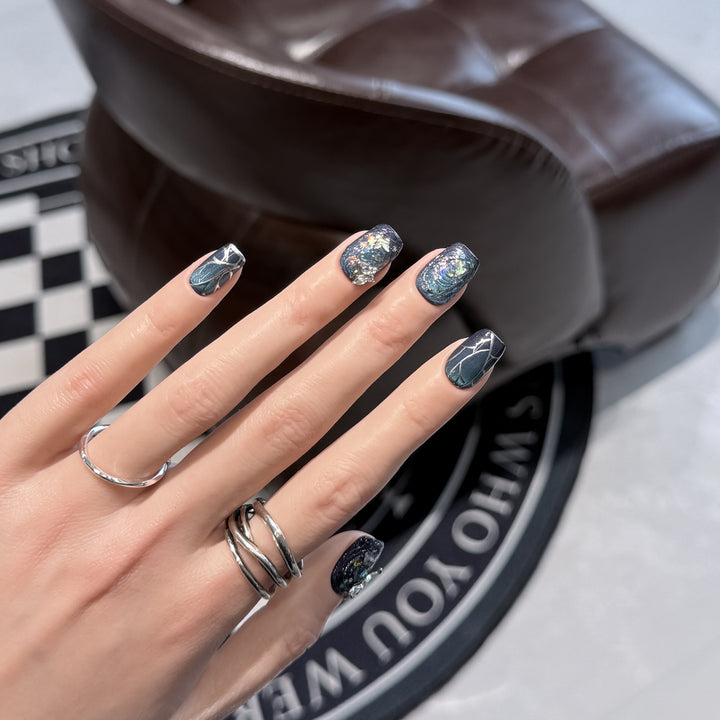 Galaxy-Themed Nail Art Extensions Bowlift