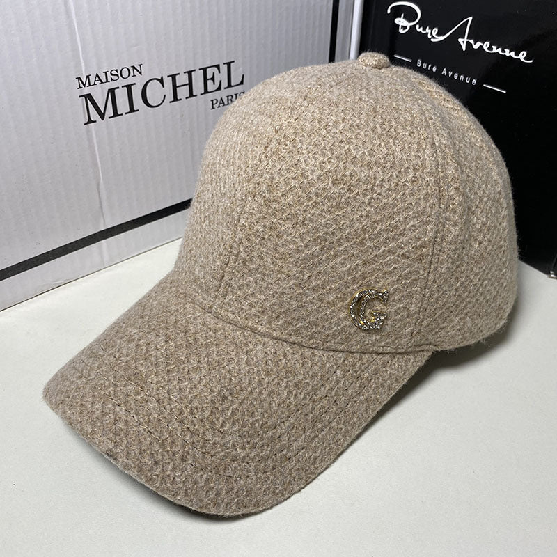 Women's Elegant Wool Blend Baseball Cap Bowlift
