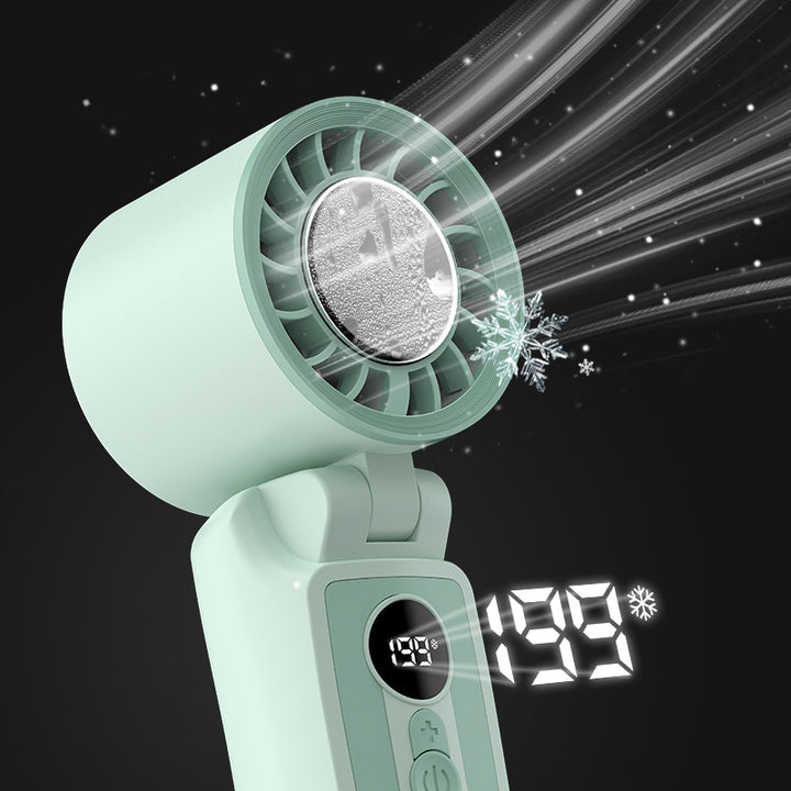 Women Portable Mini High-Performance Fan with Digital Control Bowlift