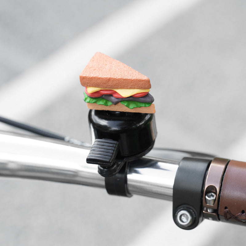 novelty handlebar bicycle bell with silicone popcorn topper and universal clamp Bowlift