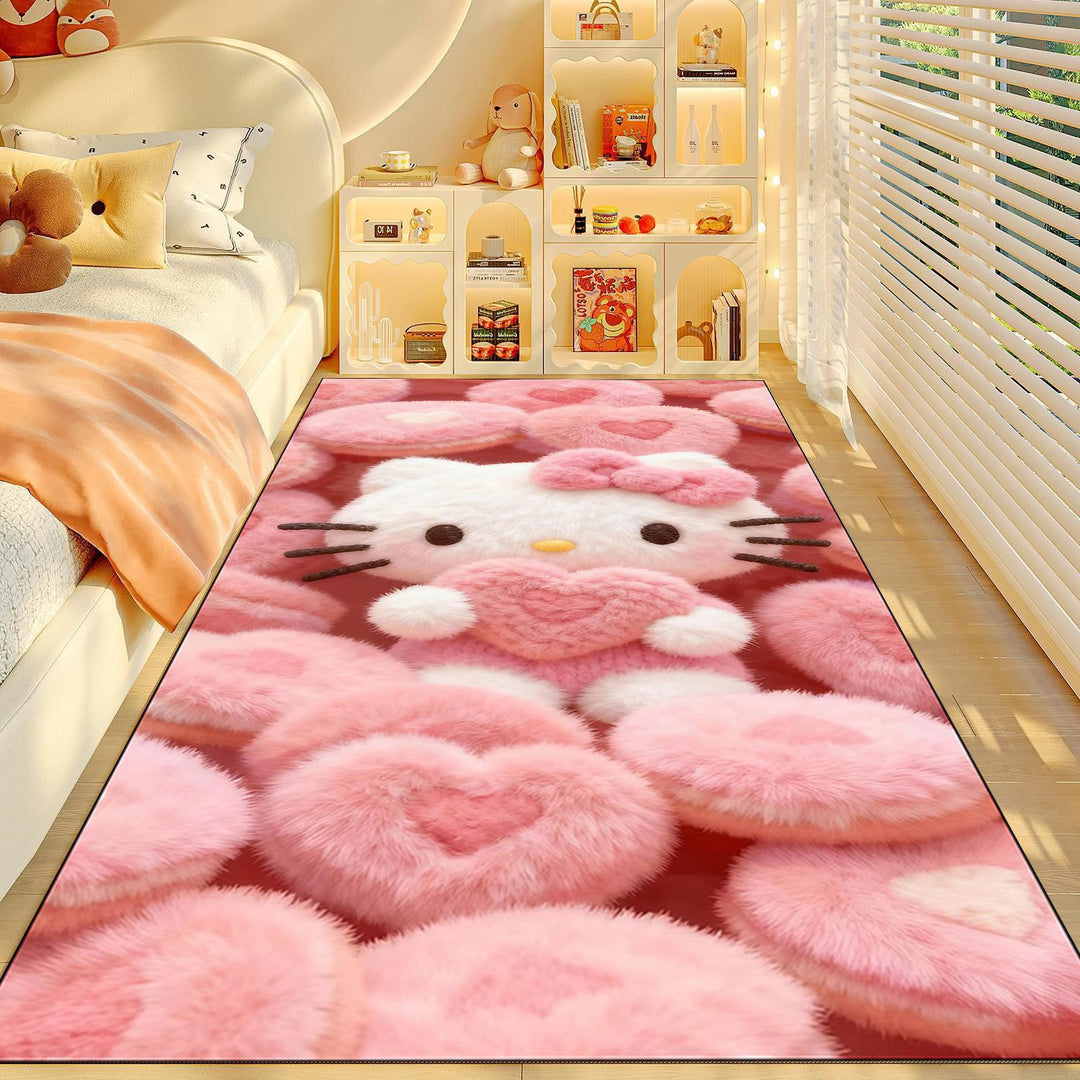 Plush Hello Kitty-Themed Area Rug