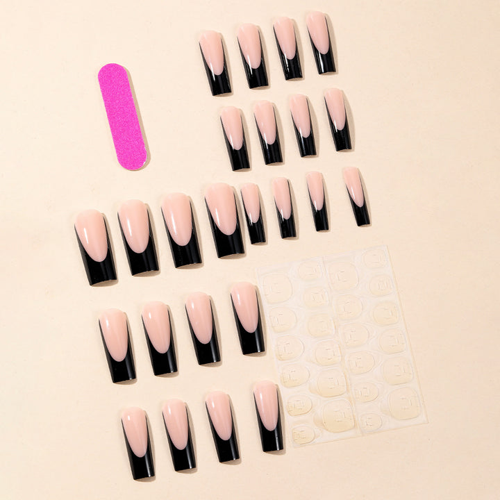 Elegant Ombre French Tip Acrylic Nails Bowlift