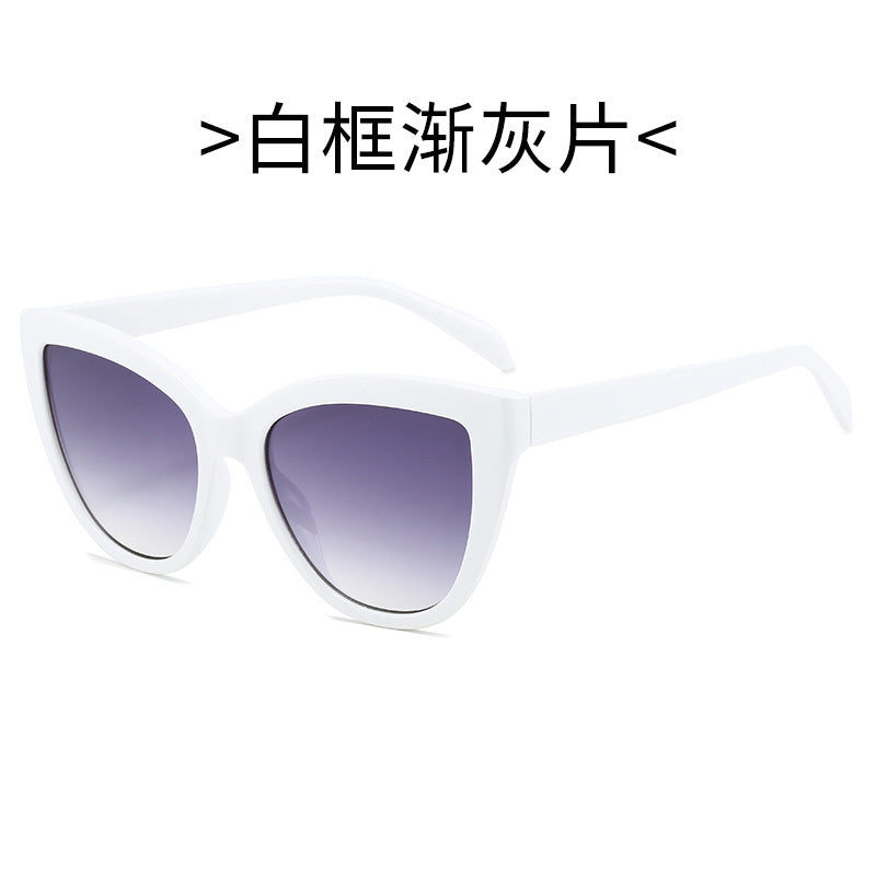 Women's Cat-Eye Sunglasses with Transparent Frame and UV Protection Bowlift