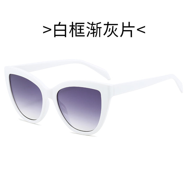 Women's Cat-Eye Sunglasses with Transparent Frame and UV Protection Bowlift