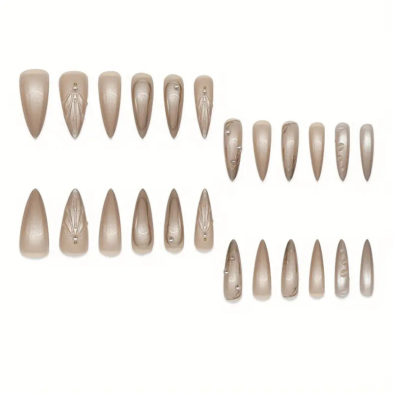 Premium Sculpted Press-On Nail Art Bowlift