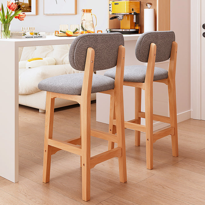Height-adjustable Bar Stool with Backrest and Cushion Bowlift