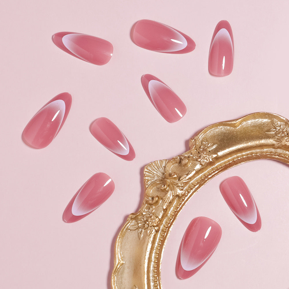 Elegant Almond-Shaped Press-On Nail Set Bowlift