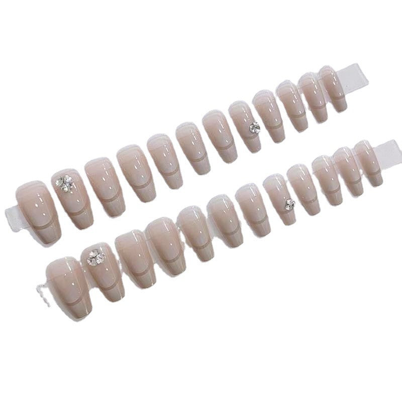 Glamorous artificial nails with elegant rhinestone decorations Bowlift