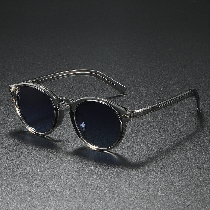 Ladies Round Sunglasses with Transparent Frame and Reflective Lenses Bowlift