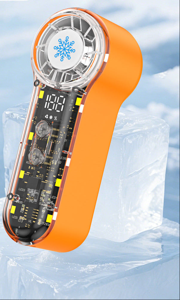 Unisex portable fan with LED display Bowlift
