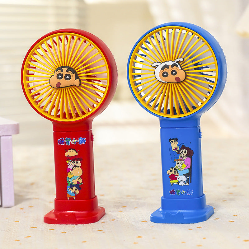 Women's Portable Hand Fan with Cute Character Design Bowlift