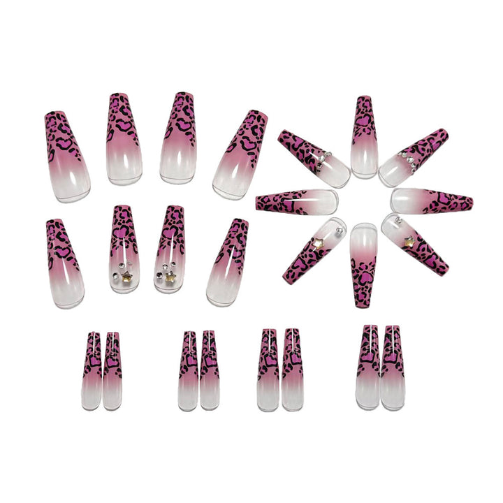 Glamorous artificial nails in leopard design Bowlift