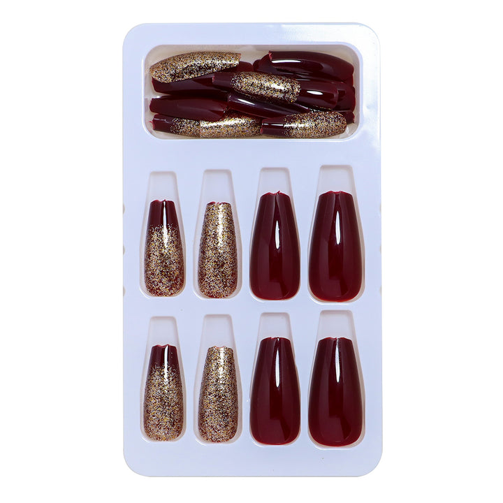 Glittering Press-On Nail Set Bowlift