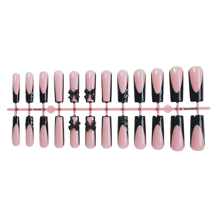 Creative nail art set with elegant bows and ombre effects Bowlift
