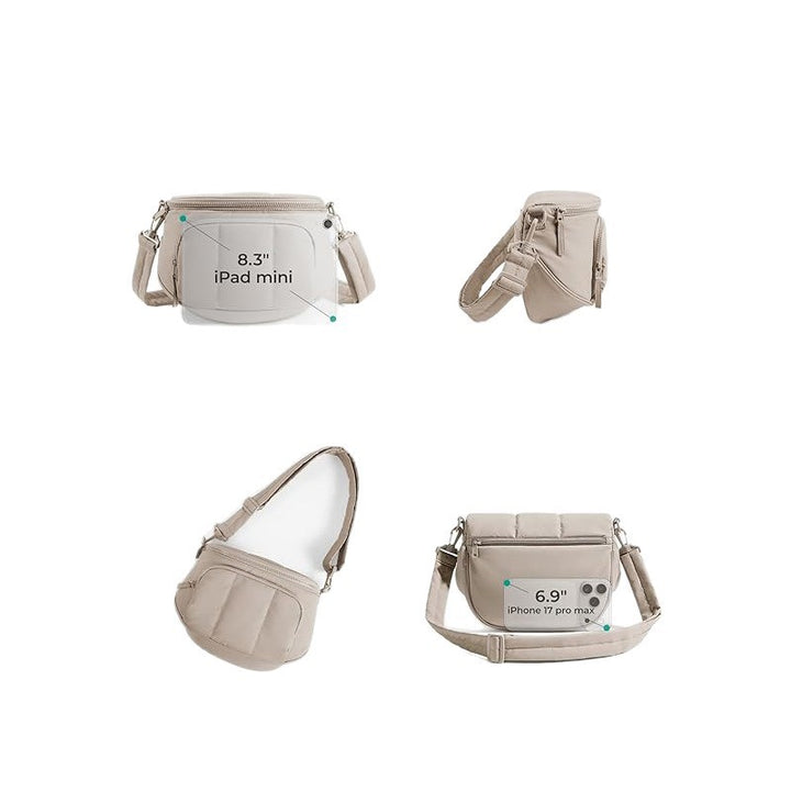 Stylish shoulder bag with detachable shoulder strap and versatile compartments Bowlift