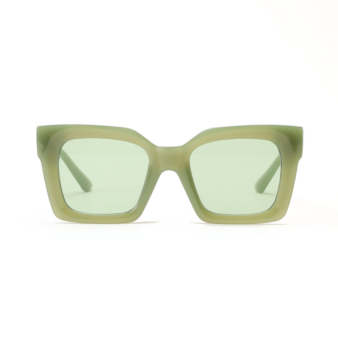 Women's trendy square sunglasses with transparent frame Bowlift